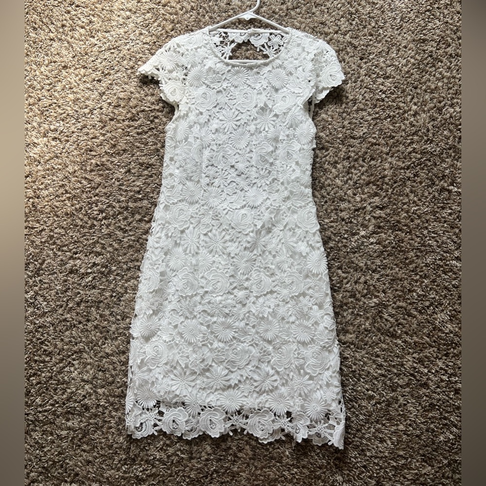 White Lace Dress - Medium